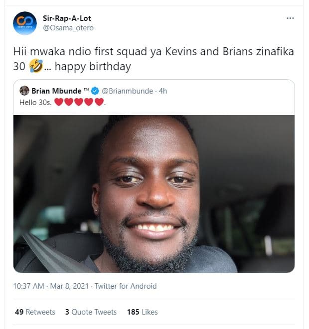 Sirrapalot osama_otero hii mwaka ndio first squad ya kevins and brians zinafika