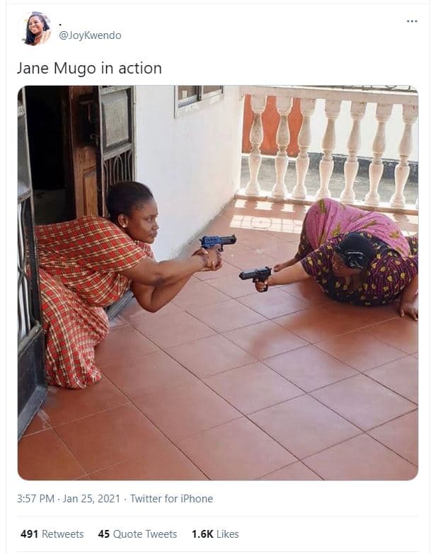 Joykwendo jane mugo in action 3.57 pm jan 25, twitter for iphone 491 retweets 45