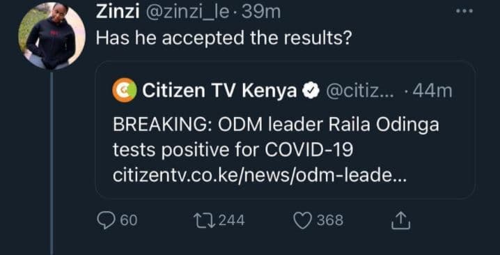 Zinzi zinzi_le 39m has he accepted the results? citizen tv kenya citiz . 44m bre
