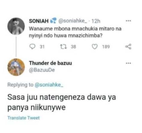Soniah sonlahke 12h wanaume mbona mnachukia mltaro na nyinyi ndo huwa mnazichimb