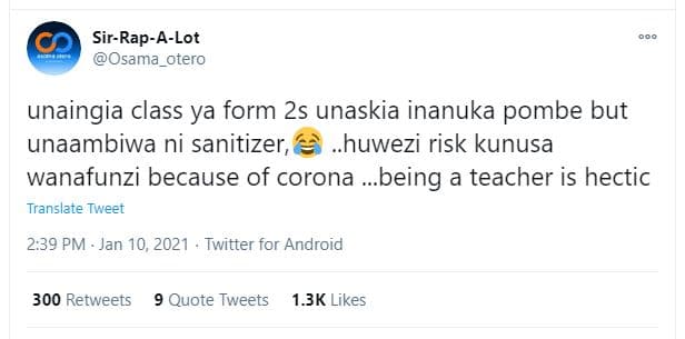 Sirrapalot osama otero unaingia class ya form 2s unaskia inanuka pombe but unaam