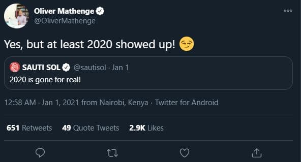 Oliver mathenge olivermathenge yes but at least showed up! sauti sol 0 sautisol