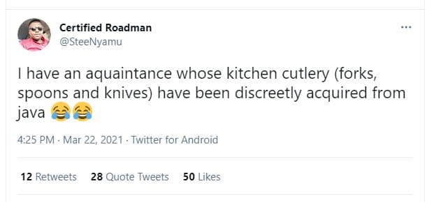 Certified roadman steenyamu have an aquaintance whose kitchen cutlery forks, spo