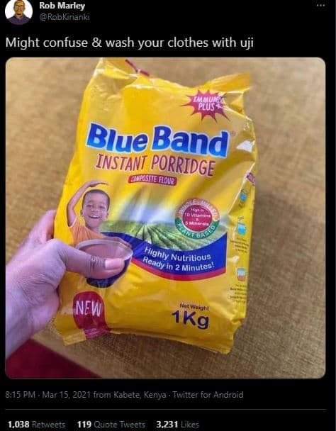 Rob marley robkirianki might confuse wash your clothes with uji itus blue band i