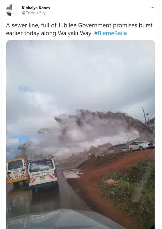 Kipkalya kones collincebey a sewer line, full of jubilee government promises bur