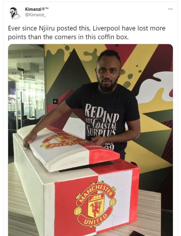 Kimanzi kimanzı ever since njiiru posted this liverpool have lost more points th