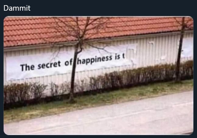 Dammit hhappiness is secret of1 the