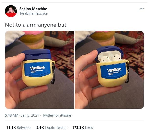 Sabina meschke sabinameschke not to alarm anyone but vasiline 45 5.48 am jan 5,