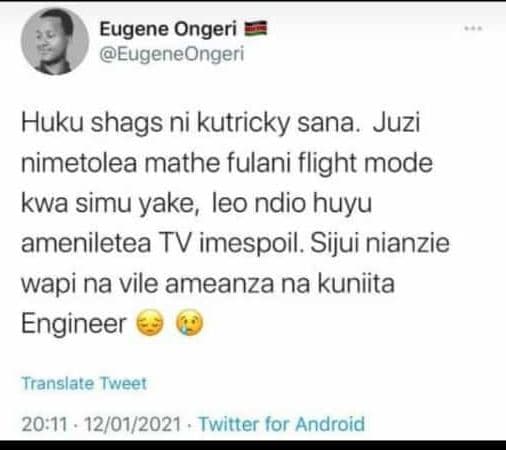 Eugene ongeri eugeneongeri huku shags ni kutricky sana_ juzi nimetolea mathe ful