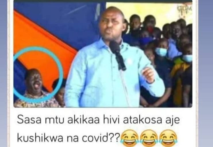 Sasa mtu akikaa hivi atakosa aje kushikwa na covid??
