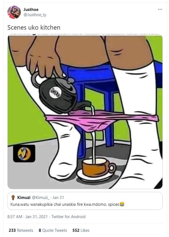 Justhoe justhoe_ty scenes uko kitchen kimuzi kimuzi_ jan 31 kuna.watu wanakupiki