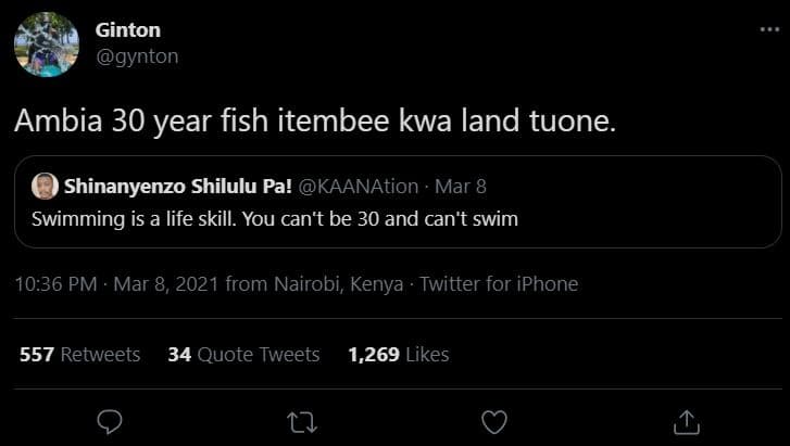 Ginton gynton ambia 30 year fish itembee kwa land tuone shinanyenzo shilulu pa!