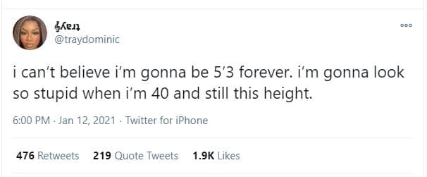 Ken traydominic can't believe i'm gonna be 5'3 forever. i'm gonna look so stupid