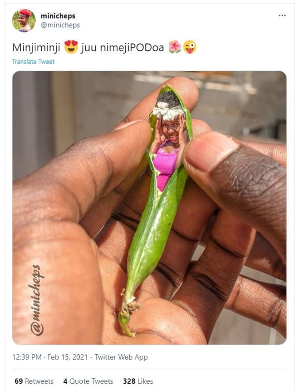 Minicheps minicheps minjiminji juu nimejipodoa translate tweet 1 12.39 pm feb 15