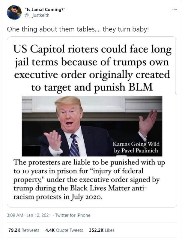 Is jamal coming? justkeitn one thing about them tables they turn baby! us capito