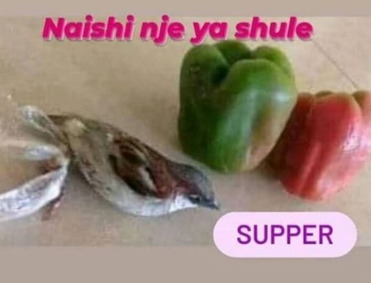 Naishi nje ya shule supper
