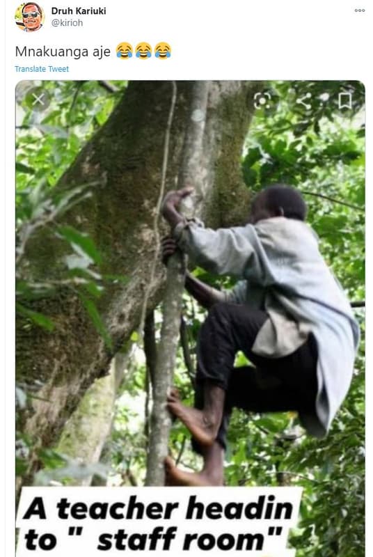 Druh kariuki kirioh mnakuanga aje 6 translate tweet a teacher headin to staff ro