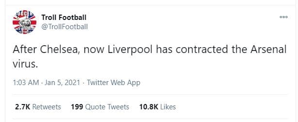 Troll football trollfootball after chelsea, now liverpool has contracted the ars