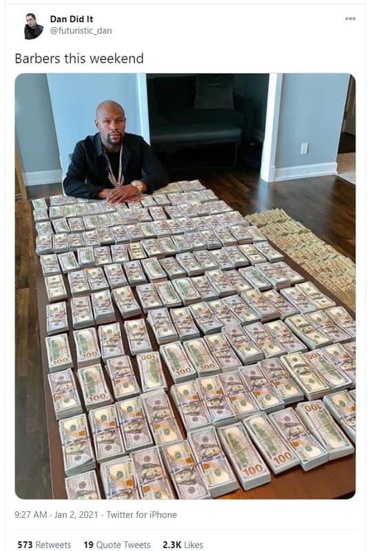 Dan did it tuturistic_dan barbers this weekend 9.27 am . jan 2, twitter for ipho