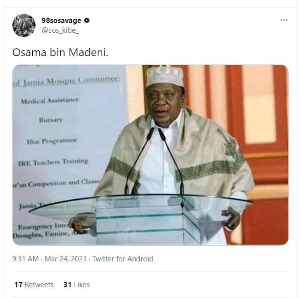 98sosavage sos_kibe osama bin madeni. jami a mosque onunutcs mclk 4ilan 8laraa i