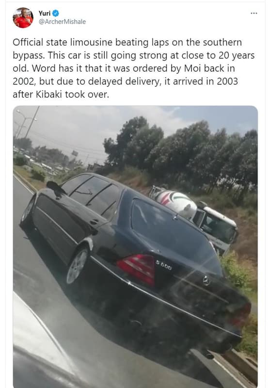 Yuri archermishale official state limousine beating laps on the southern bypass.