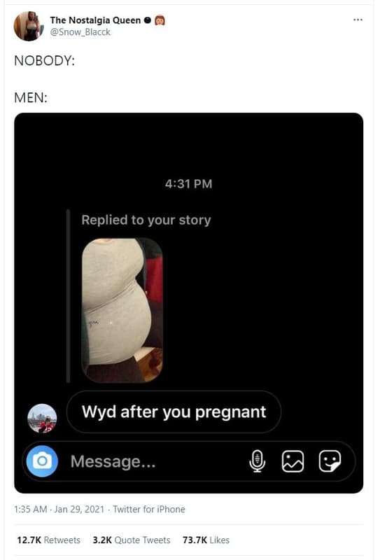 The nostalgia queen snow_blacck nobody men 431 pm replied to your story wyd afte