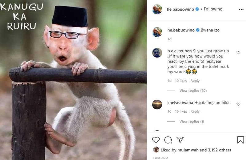 Kanugu ka ruiru he babuowino following hebabuowino bwana izo b.e.e_reuben si you