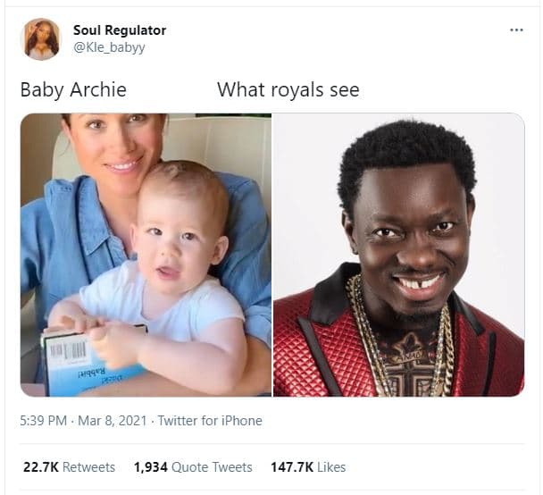 Soul regulator kle_babyy baby archie what royals see 5.39 pm mar 8, twitter for