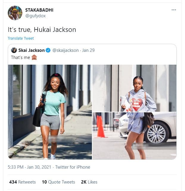 Stakabadhi gutydox it's true hukai jackson translate tweet skai jackson thats me