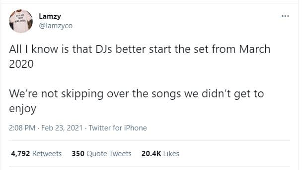 Lamzy lamzyco aii know is that djs better start the set from march we're not ski