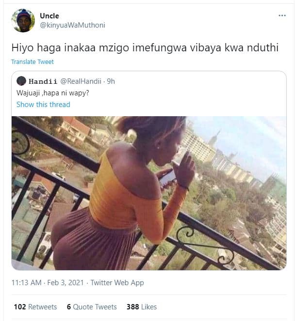 Uncle kinyuawamuthoni hiyo haga inakaa mzigo imefungwa vibaya kwa nduthi transla