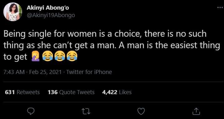 Akinyi abong'o akinyi19abongo being single for women is a choice there is no suc