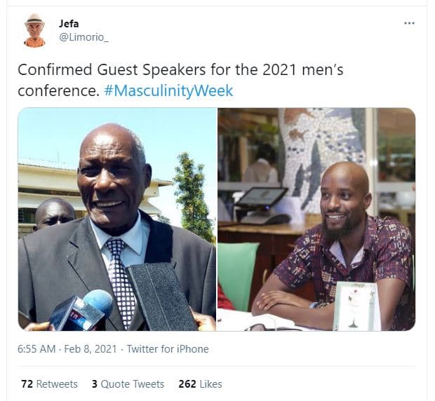 Jefa limorio_ confirmed guest speakers for the men's conference. masculinityweek