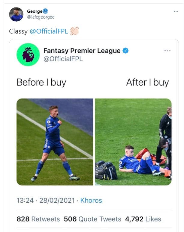 George icfcgeorgee classy officialfpl fantasy premier league officialfpl before