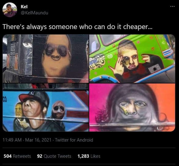 Kel kelmaundu there's always someone who can do it cheaper_ 11,49 am mar 16, twi