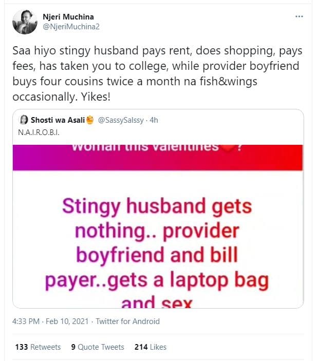 Njeri muchina njerimuchina2 saa hiyo stingy husband pays rent does shopping pays