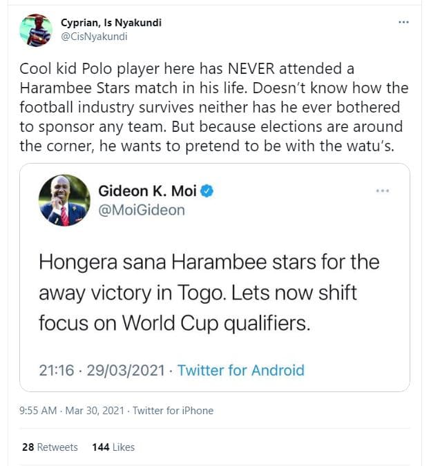 Cyprian, is nyakundi cisnyakundi cool kid polo player here has never attended a