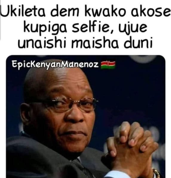 Ukileta dem kwako akose kupiga selfie, ujue unaishi maisha duni epickenyanmaneno