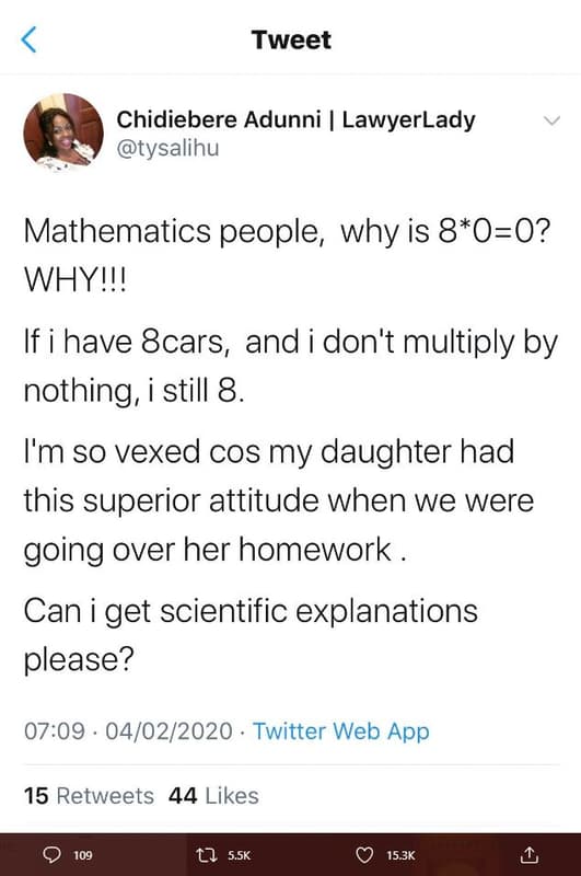 Tweet chidiebere adunni lawyerlady tysalihu mathematics people why is 800? why!!