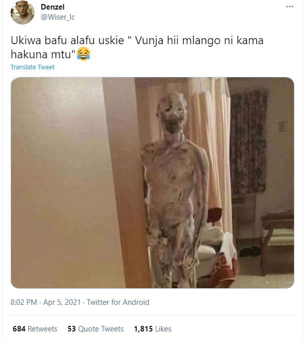 Denzel wiser_ic ukiwa bafu alafu uskie vunja hii mlango ni kama hakuna mtu' tran