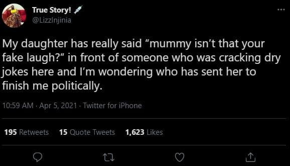 True story! lizzlnjinia my daughter has really said 'mummy isn't that your fake