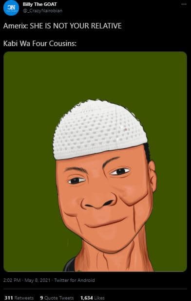 Billy the goat tazaic can amerix she is not your relative kabi wa four cousins 2