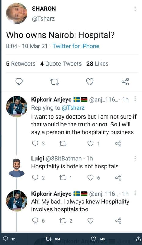Sharon tsharz who owns nairobi hospital? 8.04 10 mar 21 twitter for iphone 5 ret