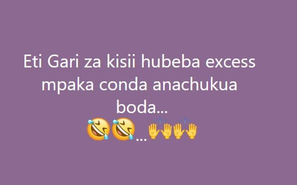 Eti gari za kisii hubeba excess mpaka conda anachukua boda. wnw w