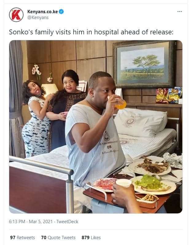 Kenyans.co.ke kenyans sonko's family visits him in hospital ahead of release 6.1
