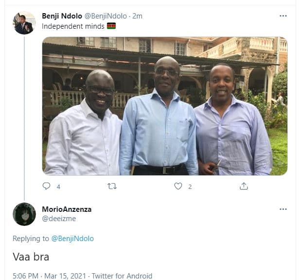 Benji ndolo benjindolo . 2m independent minds morioanzenza deeizme replying to b