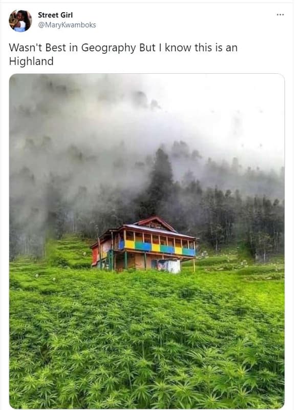 Street girl marykwamboks wasn't best in geography but know this is an highland