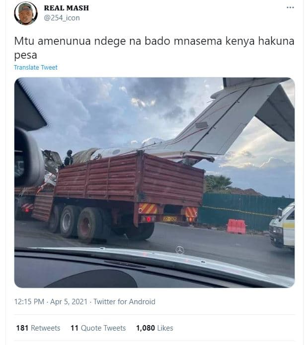 Real mash 254_icon mtu amenunua ndege na bado mnasema kenya hakuna pesa translat