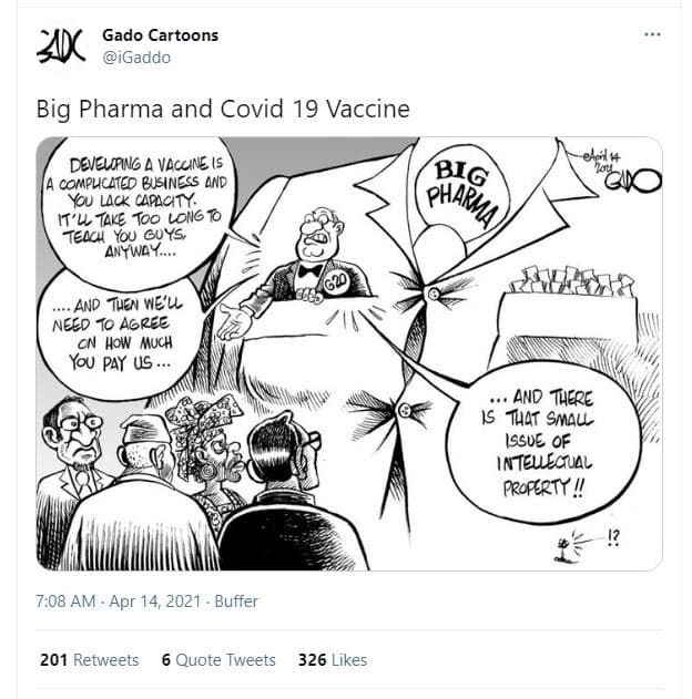 Ank gado cartoons igaddo big pharma and covid 19 vaccine ceveving vaccnc is cohp