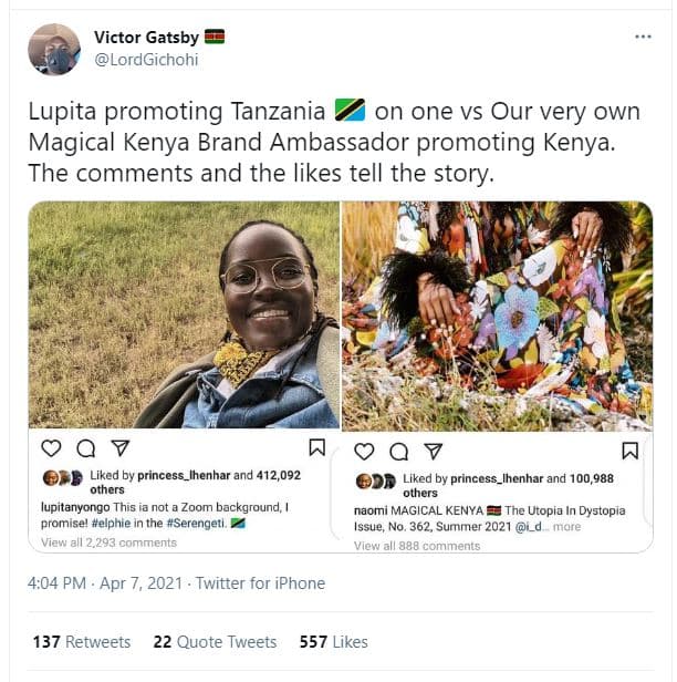 Victor gatsby lordgichohi lupita promoting tanzania on one vs our very own magic